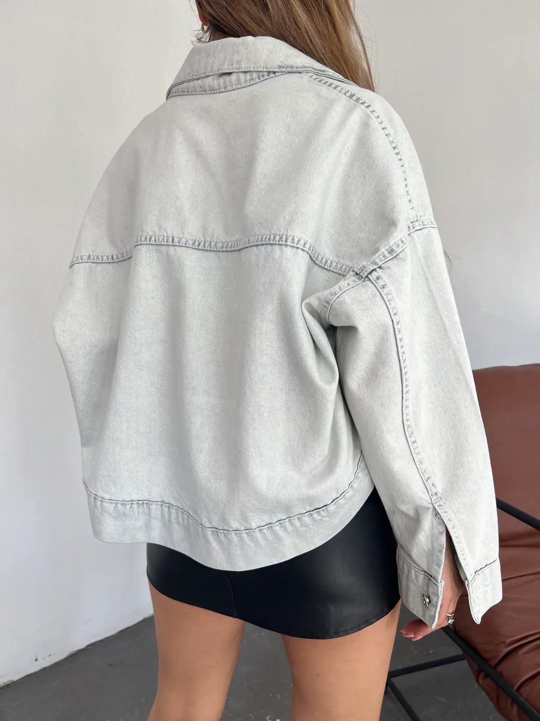 Yıkamalı Crop Bolero Ceket